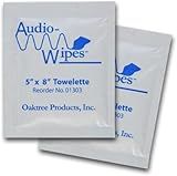 Audio Wipes | 100 Individually Wrapped Cleaning Wipes | Alcohol-Free, Fast-Drying, Safe for Xbox/PlayStation Controllers, Headphones, Earbuds, Monitors & More – Ideal for Gamers!