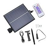 CHICIRIS Solar Battery Box for LED String Lights, Outdoor Lights Control Panel with DC Charging 8 Remote Modes Pack Powered Lithium Lamp with Remote (Output Flat Pressure 3V)
