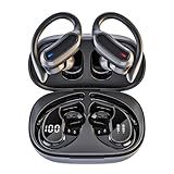 Wireless Earbuds, Bluetooth 5.3 Headphones, True Wireless Stereo Earphones with IPX6 Waterproof, Noise Cancelling Mic, Fast Charging and Comfort Fit Ear Buds for Sports, Workouts - Black