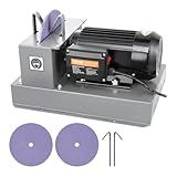 VEVOR Lawn Mower Blade Sharpener, 1HP 750W Lawnmower Blade Grinder with 9-inch Ceramic Grinding Wheel, Powerful Bench Mower Sharpening Machine for High/Low Lift Blades, Gator Blades, Flat Blades