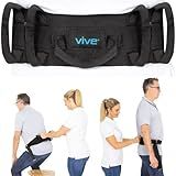 Vive Gait Belt (300lbs) Transfer Belt with Handles - Medical Nursing Safety Patient Assist - Bariatric, Elderly, Handicap, Physical Therapy - PT Gate Strap Quick Release Metal Buckle, Grabbing Teeth
