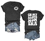 Mama Shirt Women: Dance Mama Shirts Mother's Day T Shirts Mama Graphic Tee Casual Short Sleeve Tops(DarkGrey2, Medium)