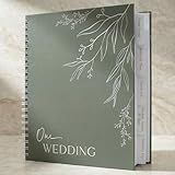Beautiful Minimalistic Wedding Planner Book and Organizer - Enhance Excitement and Makes Your Countdown Planning Easy - Unique Engagement Gift for Newly Engaged Couples, Future Brides and Grooms