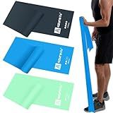 A AZURELIFE Resistance Bands,Professional Long Non-Latex Elastic Stretch Bands,Exercise Bands for Physical Therapy, Yoga, Pilates, Rehab, at-Home or The Gym Workouts, Strength Training