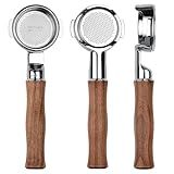 Normcore 58mm Slim Naked Portafilter with 18g Precision High Extraction Basket, Genuine American Walnut Handle Fits 58mm Breville Sage Machines