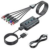 Female Component to HDMI Converter with Scaling Function for PS2/NGC/Xbox/Wii with Male Component, YPbPr to HDMI Scaler Converter with HDMI and Integrated Component Cables, RGB to HDMI Converter…