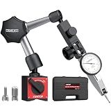 XUNTOP 0.03"/0.0005" Dial Test Indicator and 90lbs (40kg) Magnetic Base