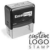 ExcelMark Custom Logo Stamp - Personalized Self-Inking Stamp - Upload Your Own Image (XXL)