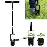 Saxhexx Bulb Planter Tool Long Handle Bulb Planting Tool with Serrated Base Proplugger Garden Hole Digger for Plants Flower Seedling Transplanter Bulb Planters for Iris, Daffodils,Tulip Planter