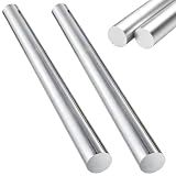 Tlence 2 Pack 1 Inch Diameter Round Aluminum Rod, 13" Long 6061 Aluminum Bar, T6511 Extruded Lathe Bar Stock, Solid Metal Material for Industrial, DIY Craft