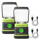 LED Camping Lantern Rechargeable, Consciot Dimmable Tent lights with 1000LM, 4 Light Mode, 4400mAh Portable Battery Pack, IPX4 Waterproof, Flashlight for Emergency, Power Outages, USB C Cable Included