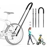 Rolitwils Upgrade Bike Training Handle - Extended 27"-33" Multi-Position Adjustable Children Bike Trainer Balance Push Bar for Kids Learning to Ride (4-Level Height Settings)