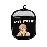 LEVLO Funny Housewives Gift She's Startin' Pot Holder Housewives Party Gifts(She's Startin)