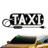 YSY Juren 1pcs Taxi Sign Light USB On/Off Button, Bright Taxi LED Sign, Suction Cup Window Placement for Taxi Car (Green)