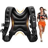Renoj Weighted Vest for Women Men: Available in 6lb/8lb/10lb/11lb/12lb/14lb/16lb/20lb Fixed Weights for Walking, Running, Training, Exercise, Weight Loss - With Reflective Strips and Storage Pocket