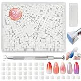 EWVVSS 500-Piece Nail Sponges Mini Disposable Nail Sponges for Ombre & Gradient Nail Art with Picker Tool & Storage Box, Sponge Cubes for Gel Polish Blending, Home and Salon Manicure Supplies