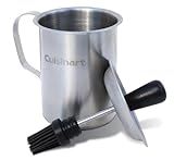 Cuisinart Sauce Pot and Basting Brush Set, 16 oz. Stainless Steel Grill Accessory with Silicone Basting Brush for Cooking & BBQ, Easy to Clean BBQ Accessories for Smoking and Grilling