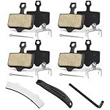 4 Pairs Bike Brake Pads, MTB Disc Brake Pads with Installation Tools, Compatible for Sram Avid Elixir E1 E3 E5 E7 E9 ER CR XO XX DB1 DB3 DB5, Compatible for Nutt Hydraulic Disc Brakes