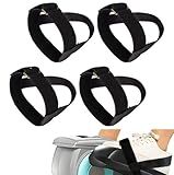4PCS Ellipse Leg Exerciser Machine Pedal Straps, Leg Exerciser Traction Straps for Under Desk Elliptical Machine,Adults Seniors Sitting Fitness Home Office Sports Accessories
