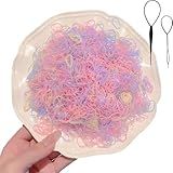 Elastic Hair Rubber Bands 2000PCS Soft Ponytail Elastics Holders Small Hair Ties for Blond Kids Baby Girls Toddler Infants Hair No Crease Damage No Hurt Thin Easy to dismantle Mini Hair Tie Multicolor
