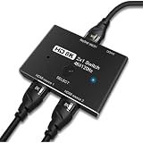 CABLEDECONN HDMI 2.1 Ultra HD 8K High Speed 48Gbps Directional Switch Adapter 2in 1out 8K@60Hz 4K@120Hz Converter Compatible with XBOX PS5 Projectors Monitors