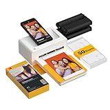 KODAK Dock Plus 4x6'' Photo Printer, 50 Sheets, Docking & Bluetooth Smartphone Printer for iPhone & Android, Instant Color Prints, 4PASS Dye Sublimation