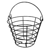 KOFULL Golf Ball Metal Range Basket Golfball Container with Handle - Can Hold 50 Balls