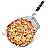 Checkered Chef Pizza Peel - Extra Large, Stainless Steel Metal Pizza Paddle with Folding Handle, Outdoor Pizza Oven Accessories - 13 Inch x 15 Inch