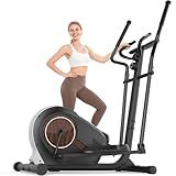 Elliptical Exercise Machine, Elliptical Machine for Home with Ultra-Smooth Magnetic Resistance,Elliptical Trainer with 14 Levels, 15.5"-18" Stride 500lb Loading, Home Gym Equipment 95% Pre-Assembled