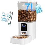 Automatic Cat Feeder with 5G WiFi: Automatic Dog Feeder with Slow Feed & Smart APP Control, 7L Timed Auto Cat Food Dispenser with Alexa for Pets, Detachable for Easy Cleaning - 29 Cups