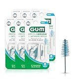 GUM Proxabrush Go-Betweens Refills - Wide - Compatible with GUM Permanent Handle - Reusable Interdental Brushes - Soft Bristled Dental Picks, 8 Count(Pack of 6)