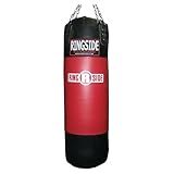 Ringside Leather Boxing Punching Heavy Bag (Soft Filled) Red / Black, 150-Pound