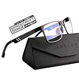 ANYLUV Blue Light Blocking Glasses Men Computer Gaming Glasses Lightweight Al-Mg Metal Anti Eyestrain Eye Protection