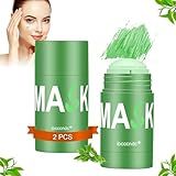 Green Tea Deep Cleanse Mask 2PCS, Blackhead Remover with Green Tea Extract for Face Deep Pore Cleansing, Oil Control, Moisturizing, and Shrink Blackheads for Men Women All Skin Types