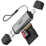 acer SD Card Reader USB C, Dual Slots USB Type C to Micro SD Card Adapter