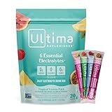 Ultima Replenisher Daily Electrolyte Powder Drink Mix – Sugar Free – Tropical Variety, 20 Stickpacks – Hydration Packets with 6 Electrolytes and Minerals – Keto Friendly, Non-GMO