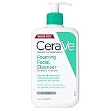 CeraVe Foaming Facial Cleanser, Daily Face Wash for Oily Skin, Hyaluronic Acid + Ceramides + Niacinamide, Fragrance Free & Paraben Free, Non-Drying Oil Control Face Wash, 16 Fluid Ounces