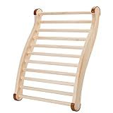 TOLHYUN Sauna Backrest Sauna Accessories Wooden Slip-Resistant Non-Toxic Comfortable S-Shape Design Sauna Chair with Back, Sauna Accessories for Any Barrel or Infrared Sauna/