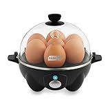 Dash Rapid Egg Cooker - Boiler, Poacher & Steamer - Includes Measuring & Recipe Guide - Dishwasher Safe - Holds 7 Eggs, Black
