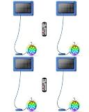 Vovamo Solar Pool Lights,Underwater IP68 Pool Lights with Remote Control,1800mAh Solar Powered Panel with Brighten 48LM, Color Changing for Above Ground Pools/Inground Pools-4 Pack-Blue