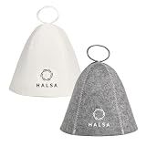 Halsa Sauna Hat 2 Pack – Felt Sauna Hats for Men & Women, Heat Protection Caps for Sauna, Steam Room & Banya, Soft Durable Comfortable Headwear for Hot Room & Sweat Sessions Multi Color