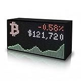 Solidpixels Tetra | Stocks & Crypto Ticker, Sports Scores, Weather, LED Display, Office Gift, Gift Room Decoration, Live Updates, animations (Black, Medium)