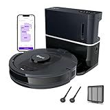 Shark AV2501S AI Ultra Robot Vacuum, with Matrix Clean, Home Mapping, 30-Day Capacity HEPA Bagless Self Empty Base, Perfect for Pet Hair, Wifi, Dark Grey