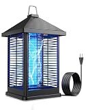 4000V Electric Bug Zapper Outdoor Indoor with Auto Smart Light Sensor – RATOGE Mosquito Zapper IPX4 Waterproof, Mosquito Killer, Insect Fly Trap Covers 2100 sq ft for Patio, Garage, Backyard, Porch