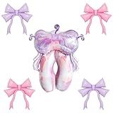 Pink Purple Ballet Shoes Bow Balloon Ballerina Balloons Decorations Dance Art Themed Party Decor for Ballet Dancers’ Birthday Wedding Proposal Anniversary Baby Shower Bridal Shower Party Decorations
