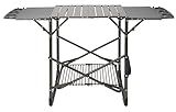 Cuisinart Take Along Grill Stand, Lightweight Portable Folding Table with Side Tables, Cup Holders, Tool Hooks and Storage Shelf, Collapsible Table, No Assembly Required for BBQs and Camping