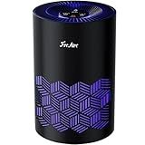 FreAire Air Purifiers for Bedroom Covers Up to 1086 Ft², Air Purifiers for Home, HEPA Air Purifier with Lights, Air Purifier Removes Dust Smoke Pollen Dander Smell, for Home/Pets/Bedroom (Black)