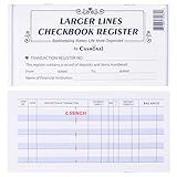 Larger Lines 20 Pack Checkbook Register, Check Registers for Personal Use, Blank Ledger Transaction Registers for Personal or Business Banking, Check Register Book Easy to Read, 24/25/26 Calendars