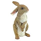 Design Toscano QM200681 Hopper the Bunny Standing Rabbit Indoor/Outdoor Garden Statue, 6 Inches Wide, 11 Inches Tall, Handcast Polyresin, Full Color Finish