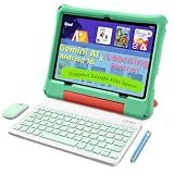 aiprotablet Kids Tablet, Android 16 Tablet for Kids 10 inch Octa-Core 2.2GHz with Case, 30GB RAM 64GB ROM, 2TB Expand, Parental Control, Dual Camera, BT, WiFi, with Keyboard Mouse Stylus, Gift (Green)